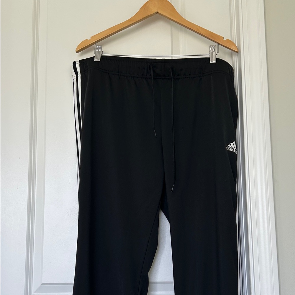 Adidas Women’s Black and White Track Pants XXL